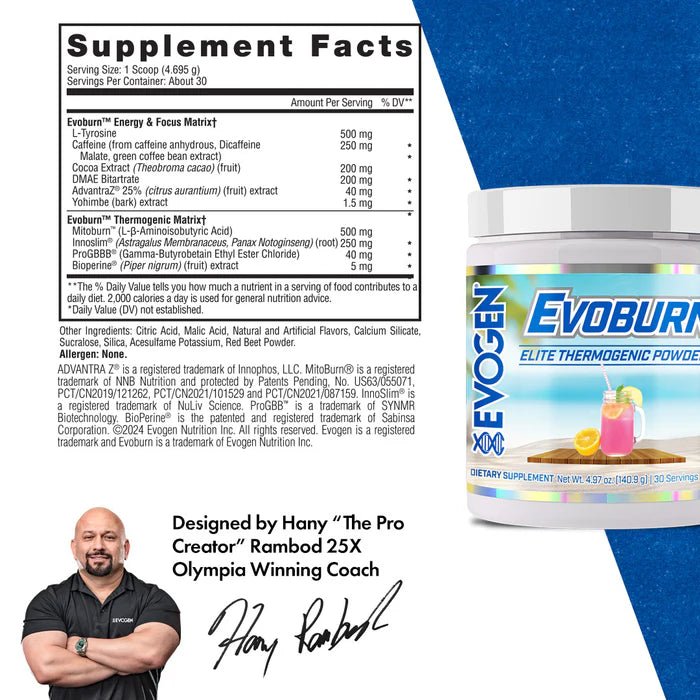 Evogen EvoBurn Thermogenic 30Servs  - Mann Nutrition
