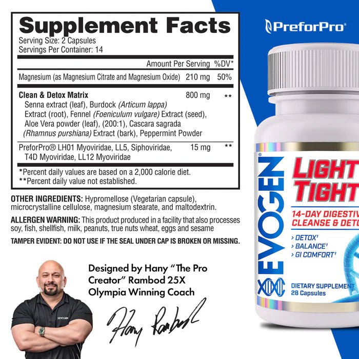 Evogen Light & Tight - 14 Day Digestive Cleanse & Detox  - Mann Nutrition
