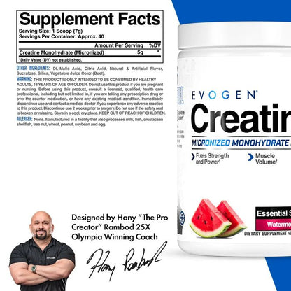 Evogen Micronized Creatine Monohydrate 40 Servings - Mann Nutrition