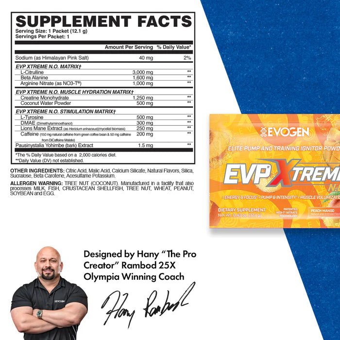 EVP Xtreme N.O. Pre - Workout Travel Packet  - Mann Nutrition