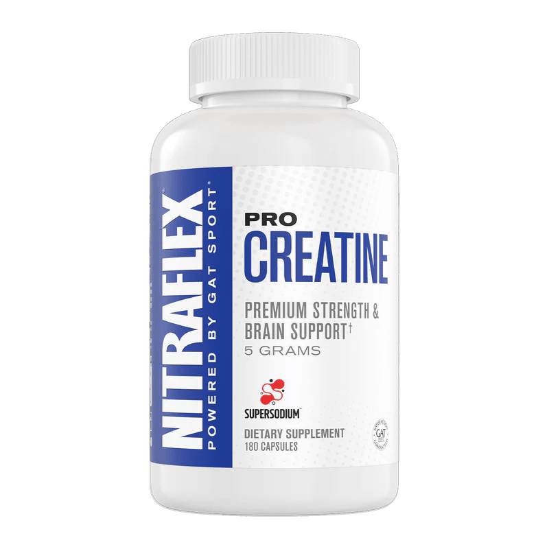 GAT Sport Nitraflex PRO Creatine | 5g Creatine Monohydrate + Super Sodium™ | 180 Capsules - Mann Nutrition