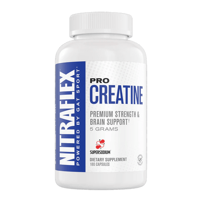 GAT Sport Nitraflex PRO Creatine | 5g Creatine Monohydrate + Super Sodium™ | 180 Capsules - Mann Nutrition
