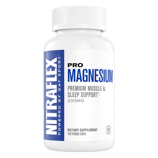 GAT Sport Nitraflex Pro Magnesium | High Absorption Magnesium Complex with Vitamin D3 & B6 | 120 Veggie Capsules - Mann Nutrition