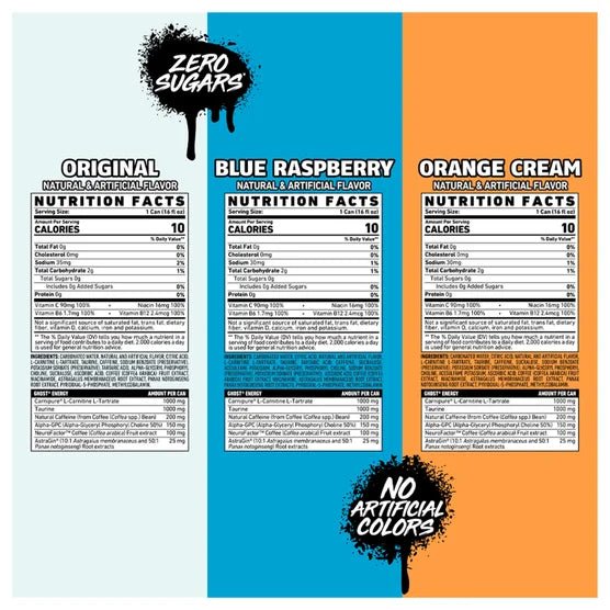 Ghost Energy Drink Variety Pack - Pack of 18  - Mann Nutrition