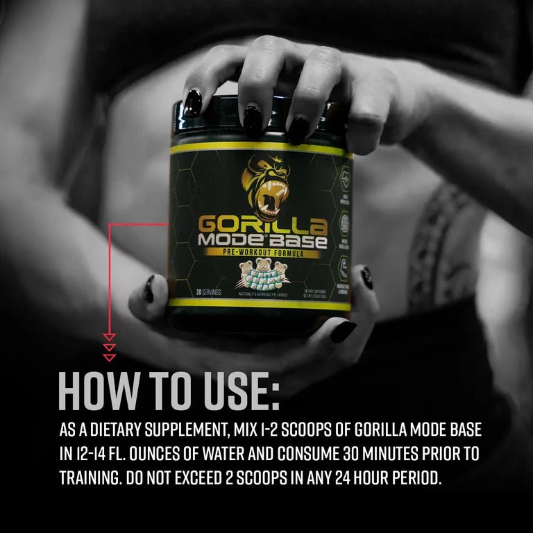 Gorilla Mind Gorilla Mode Base Pre-Workout | 20 Servings - Mann Nutrition