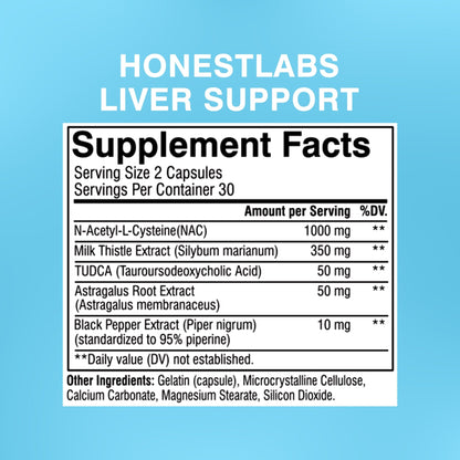 Honest Labs Liver – Healthy Liver Support | 60 Capsules  - Mann Nutrition