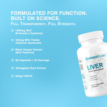 Honest Labs Liver – Healthy Liver Support | 60 Capsules  - Mann Nutrition