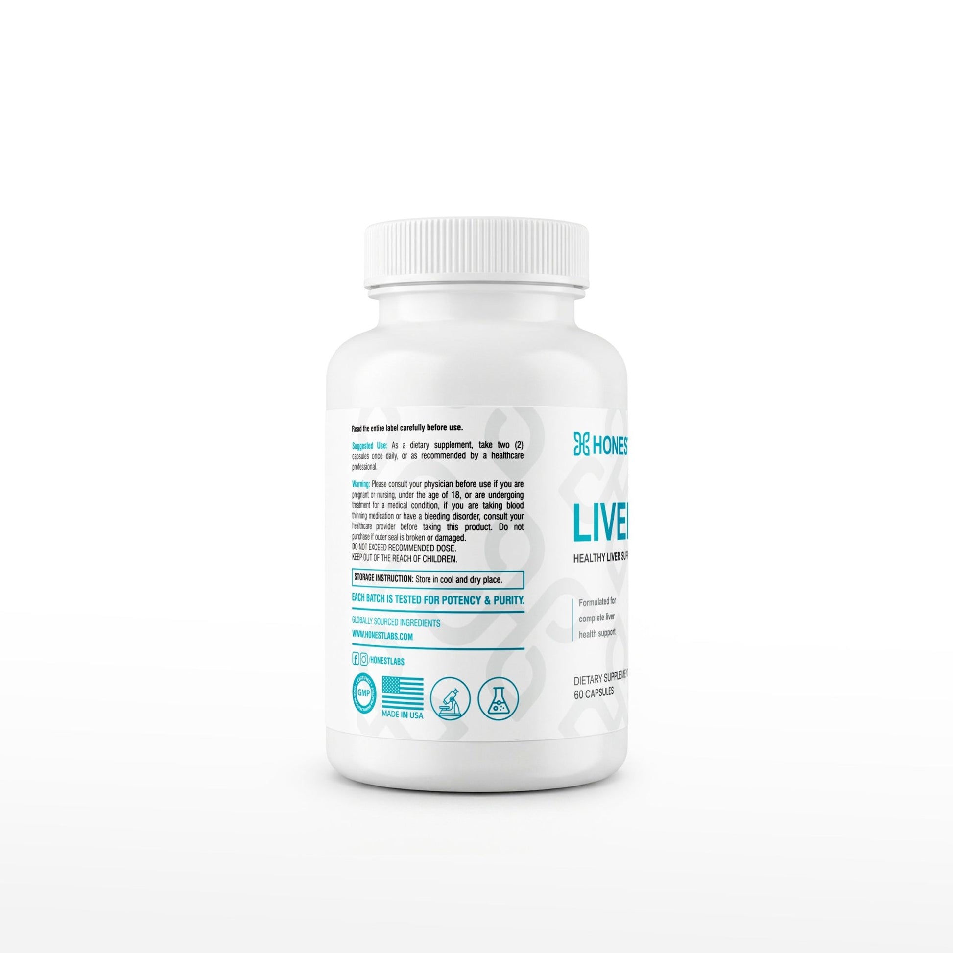 Honest Labs Liver – Healthy Liver Support | 60 Capsules  - Mann Nutrition