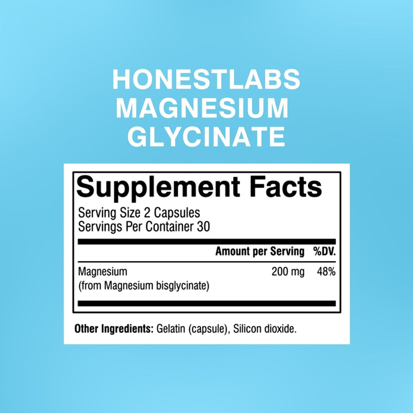 Honest Labs Magnesium Glycinate 60 Capsules  - Mann Nutrition