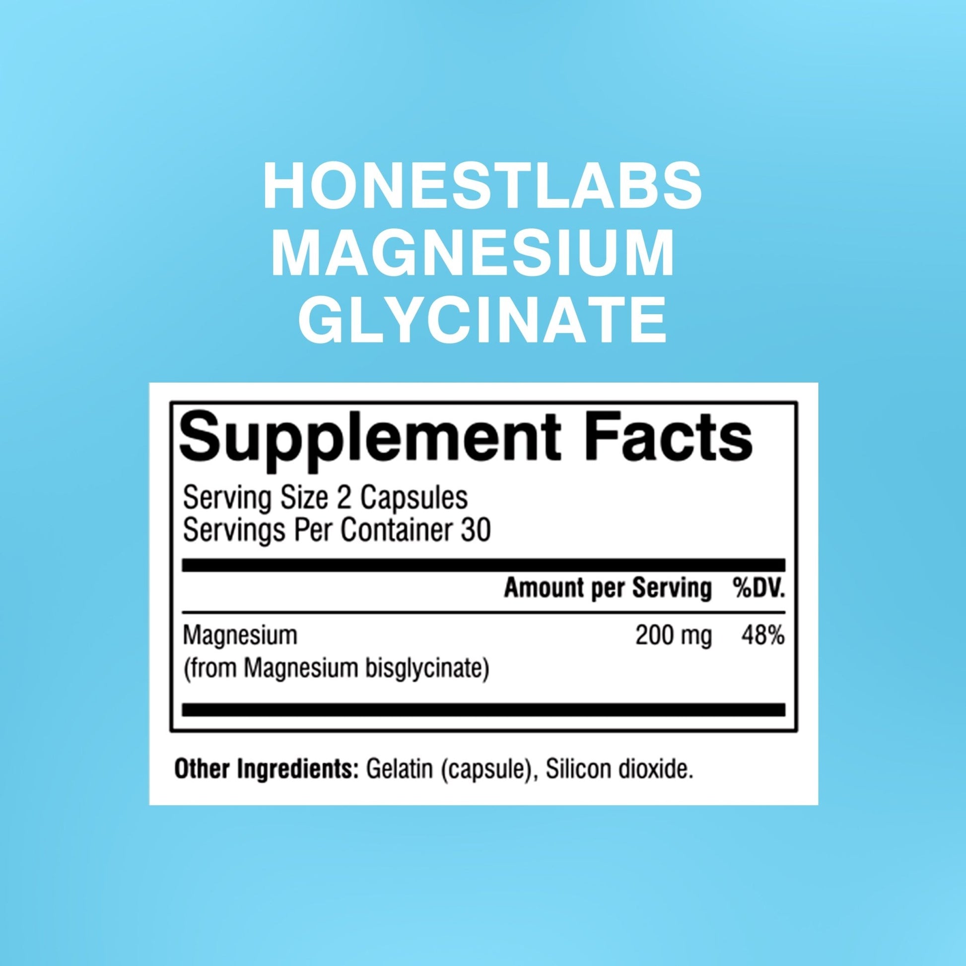 Honest Labs Magnesium Glycinate 60 Capsules  - Mann Nutrition