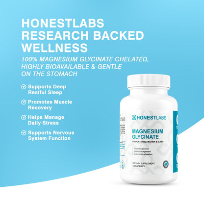 Honest Labs Magnesium Glycinate 60 Capsules  - Mann Nutrition