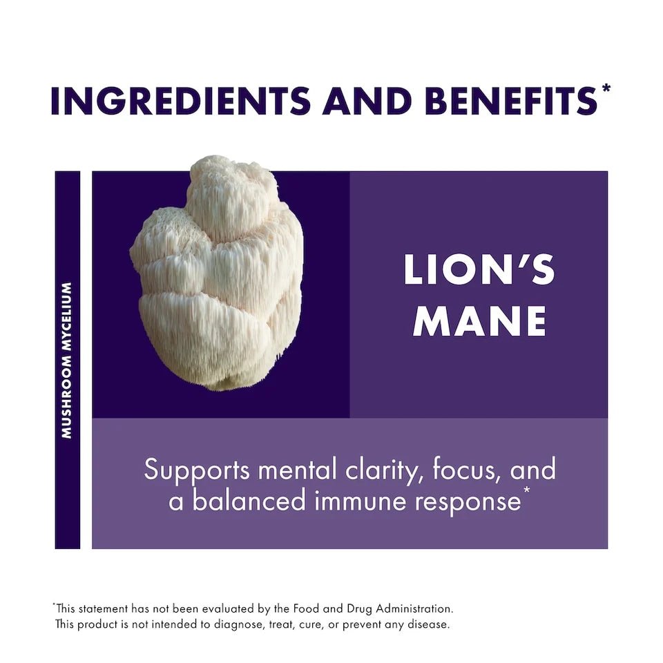 Host Defense Lion's Mane 1000mg | Memory & Focus Support - Mann Nutrition