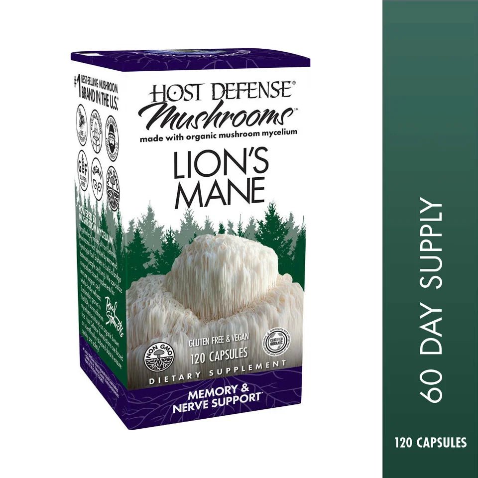 Host Defense Lion's Mane 1000mg | Memory & Focus Support - Mann Nutrition
