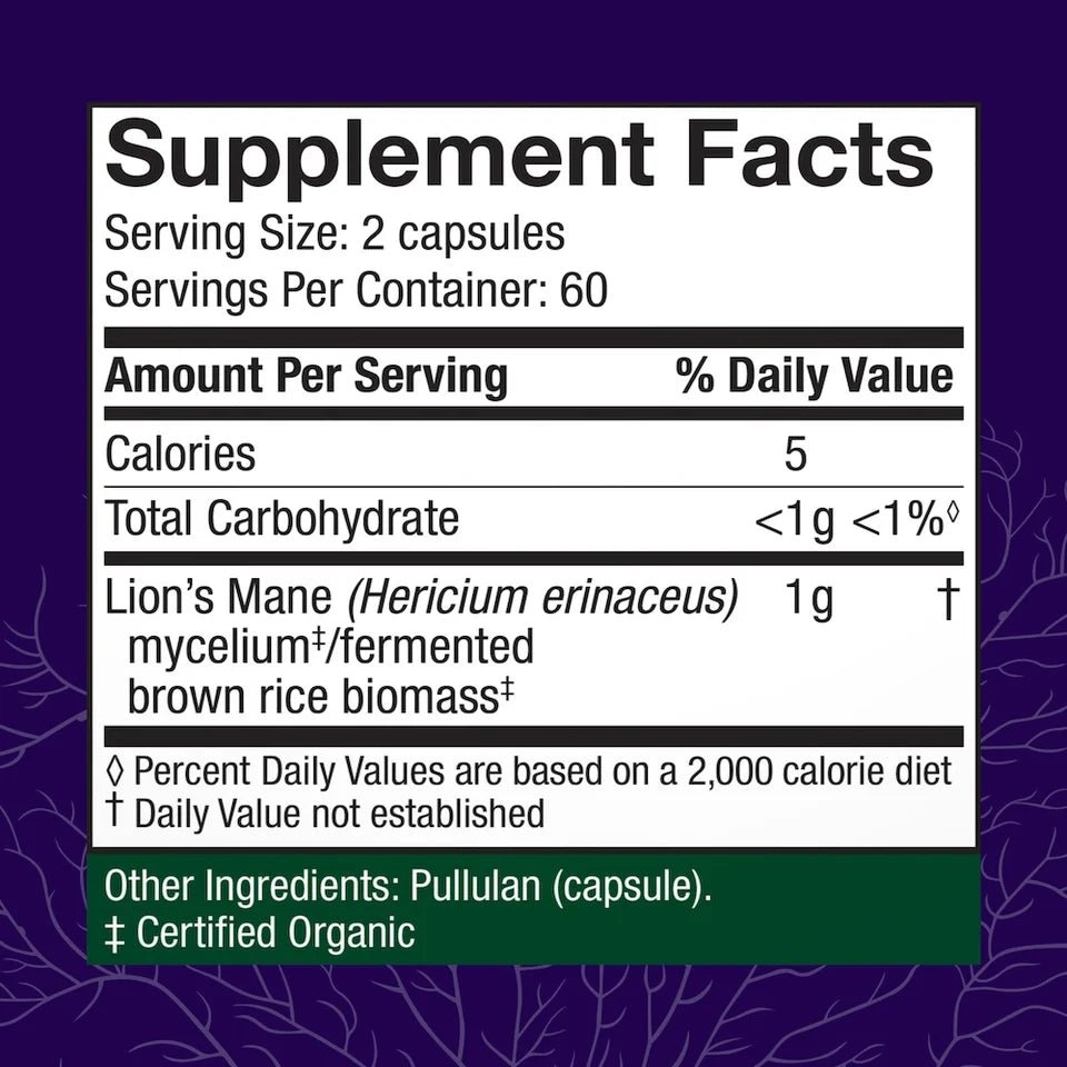 Host Defense Lion's Mane 1000mg | Memory & Focus Support - Mann Nutrition