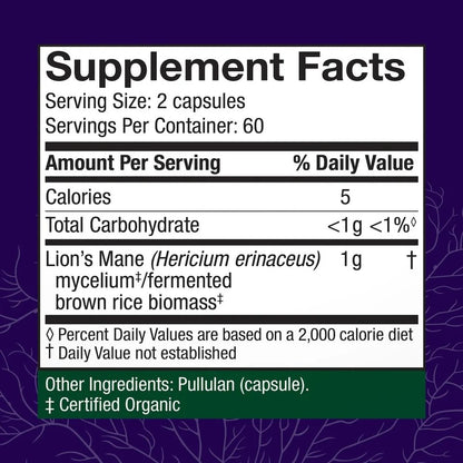 Host Defense Lion's Mane 1000mg | Memory & Focus Support - Mann Nutrition