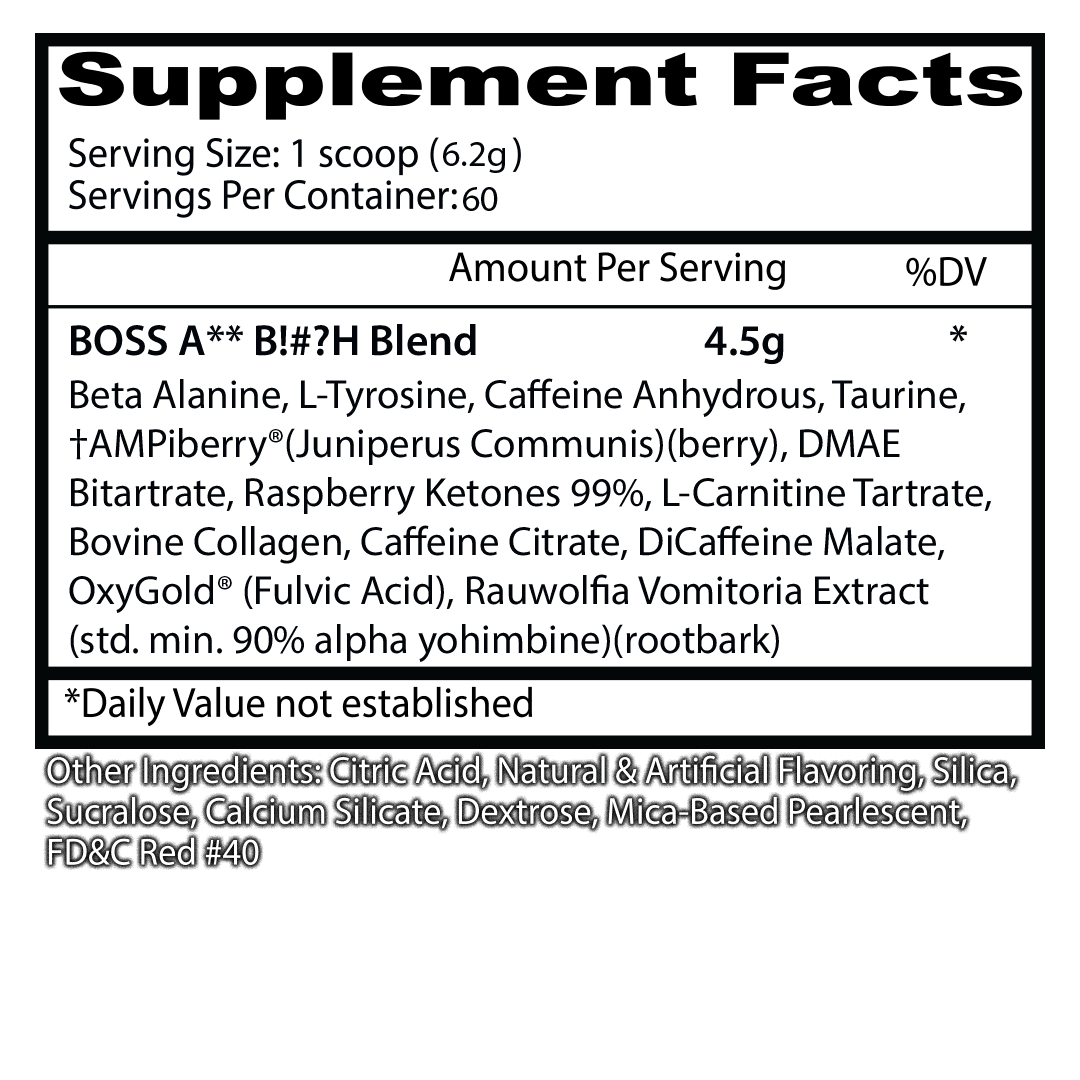 Insane Labz Boss A** B!#?h Preworkout