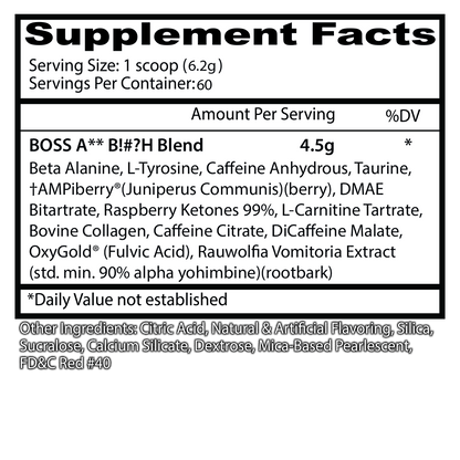 Insane Labz Boss A** B!#?h Preworkout