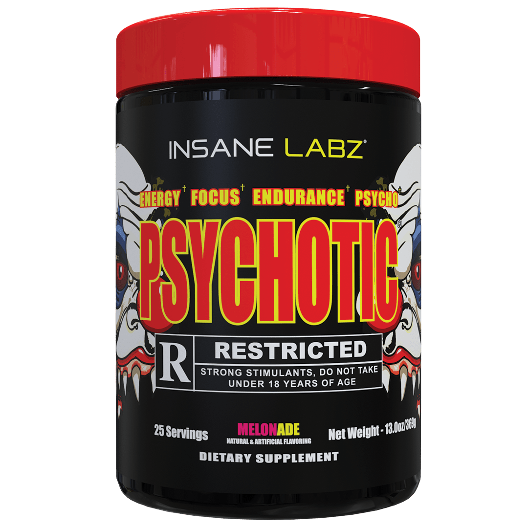 Insane Labz Psychotic Rated-R Pre-Workout | 424mg Caffeine | High-Stim Energy, Pump & Endurance