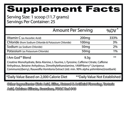 Insane Labz I am God Pre Workout  - Mann Nutrition