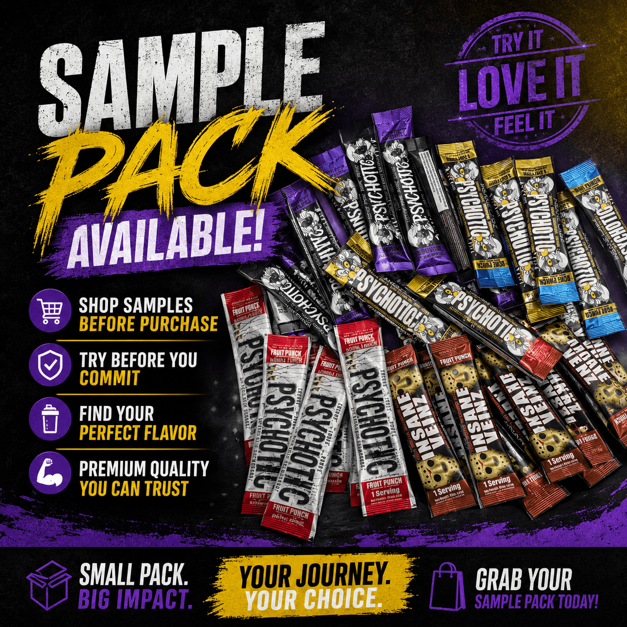 Insane Labz Preworkout Sample Packs - 01 Servings  - Mann Nutrition