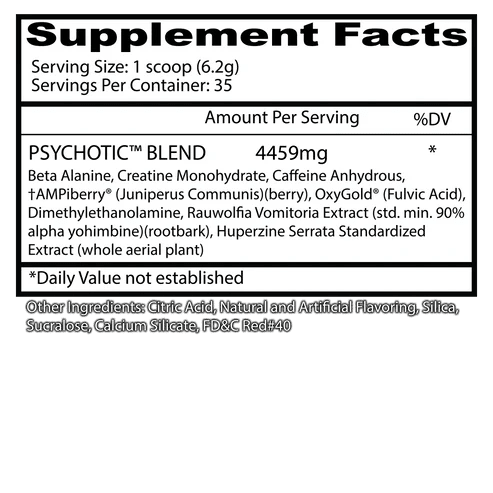Insane Labz Psychotic Pre Workout  - Mann Nutrition