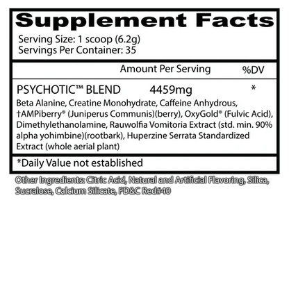 Insane Labz Psychotic Pre Workout  - Mann Nutrition