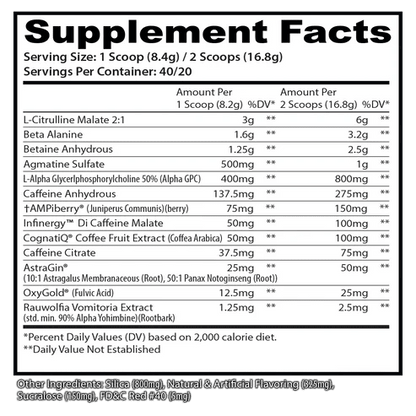 Insane Labz Psychotic X - 40 Servings  - Mann Nutrition