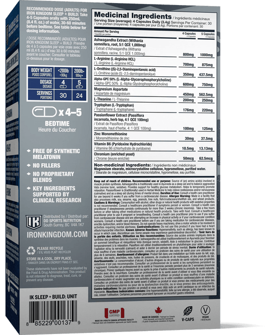 Iron Kingdom Sleep+Build 30 Servs  - Mann Nutrition