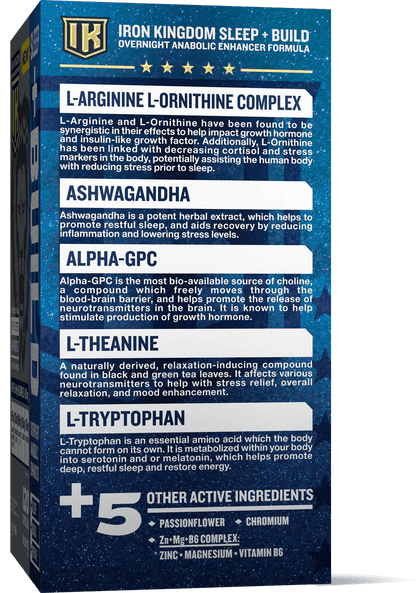 Iron Kingdom Sleep+Build 30 Servs  - Mann Nutrition