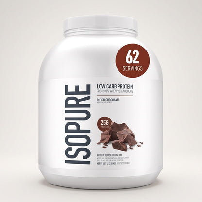 Isopure Zero Carb Whey Protein Isolate – 4.51 lbs Dutch Chocolate - Mann Nutrition