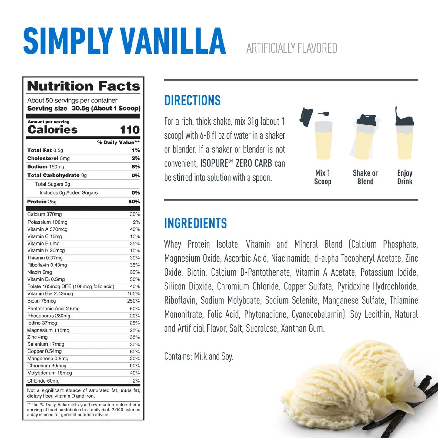 Isopure Zero/Low Carb Isolate 3Lbs - Mann Nutrition