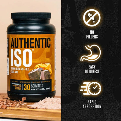 Jacked Factory Authentic ISO Grass-Fed Whey Protein Isolate - Mann Nutrition