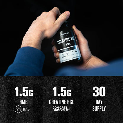Jacked Factory Creatine HCl + HMB Capsules | CON-CRET® Creatine HCl & myHMB® - Mann Nutrition