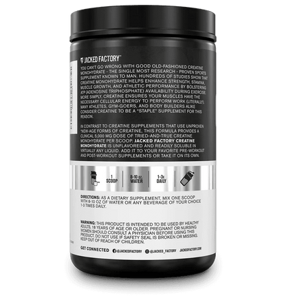 Jacked Factory Creatine Monohydrate Powder | 5g Micronized Creatine - Mann Nutrition