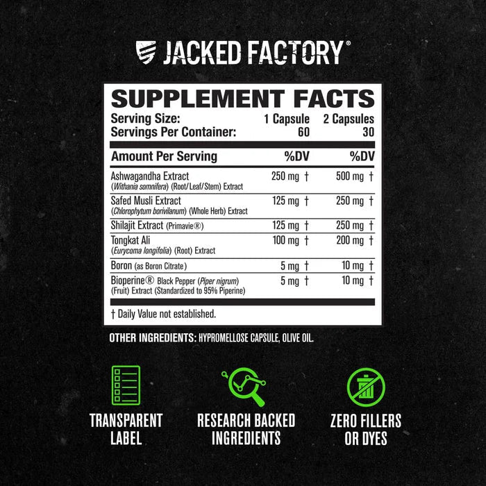Jacked Factory PrimaSurge | Natural Testosterone Booster 60 Caps - Mann Nutrition