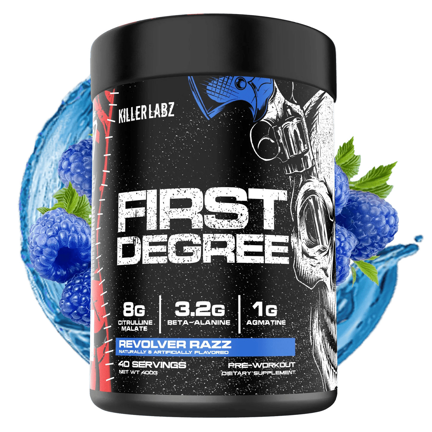Killer Labz First Degree Pre-Workout | High-Stim Energy, Pump & Focus Formula | 40 Servings - Mann Nutrition