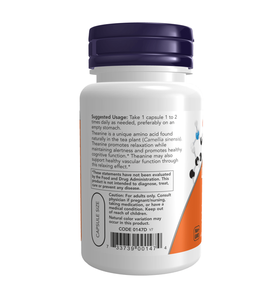 L - Theanine Double Strength 200 mg - 60 Veg Capsules - Mann Nutrition