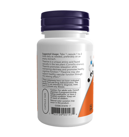L - Theanine Double Strength 200 mg - 60 Veg Capsules - Mann Nutrition