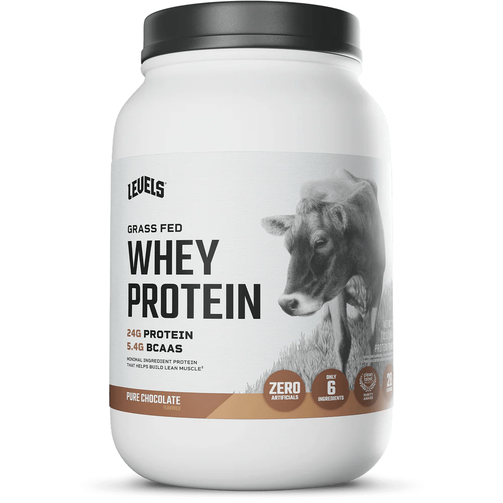 Levels Grass Fed Whey Protein 2 Lbs (Pure Chocolate)  - Mann Nutrition