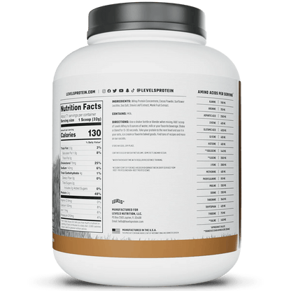 Levels Grass Fed Whey Protein 5 Lbs (Chocolate)  - Mann Nutrition
