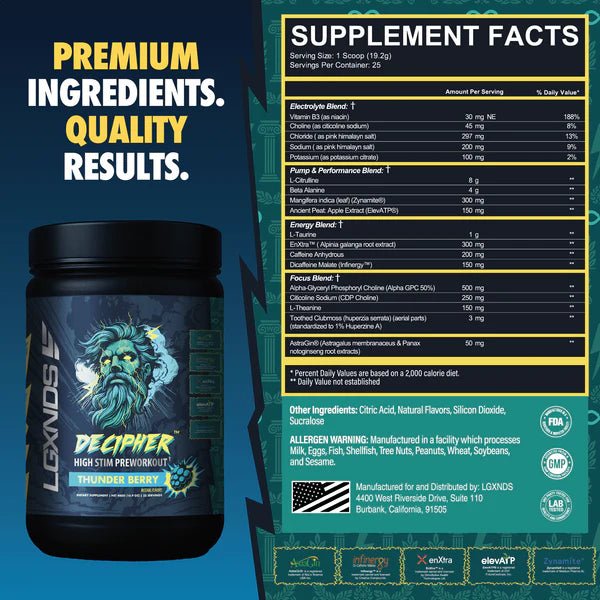 LGXNDS Decipher Preworkout - Mann Nutrition
