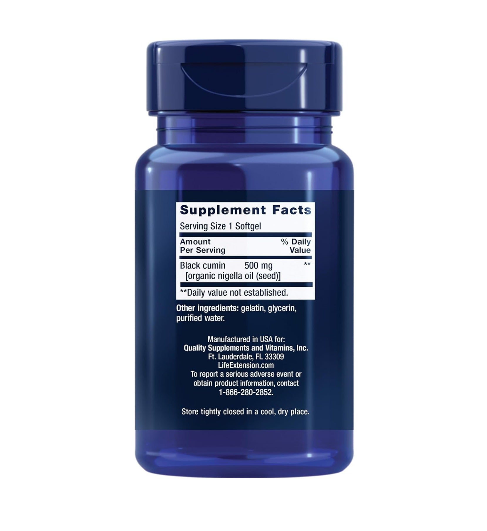 Life Extension Black Cumin Seed Oil  - Mann Nutrition