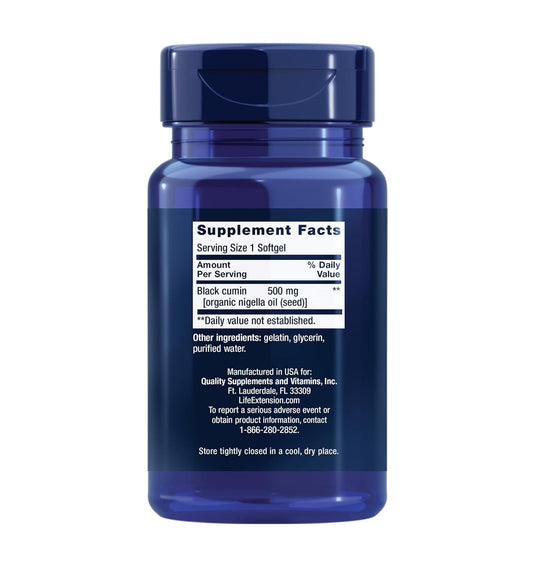 Life Extension Black Cumin Seed Oil  - Mann Nutrition