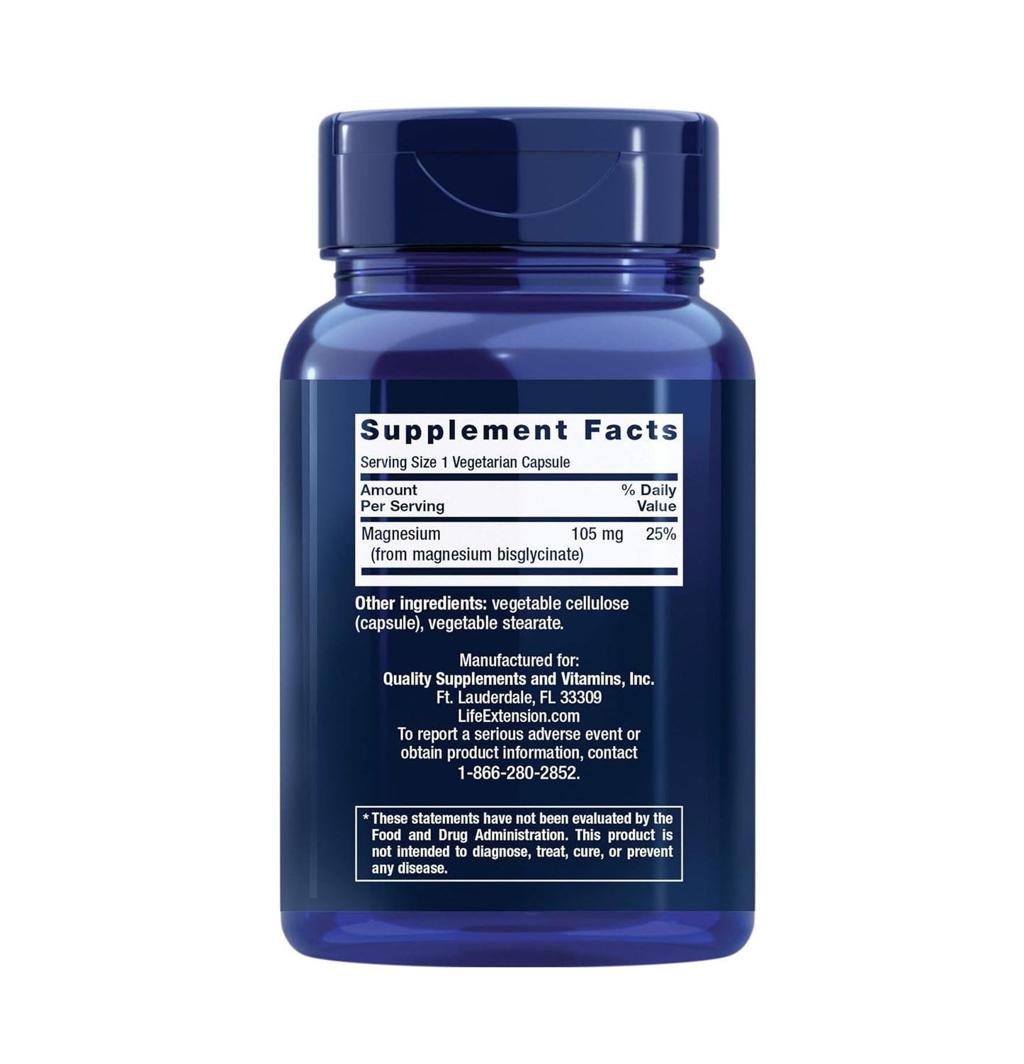 Life Extension Magnesium Glycinate 90 Veg Caps  - Mann Nutrition