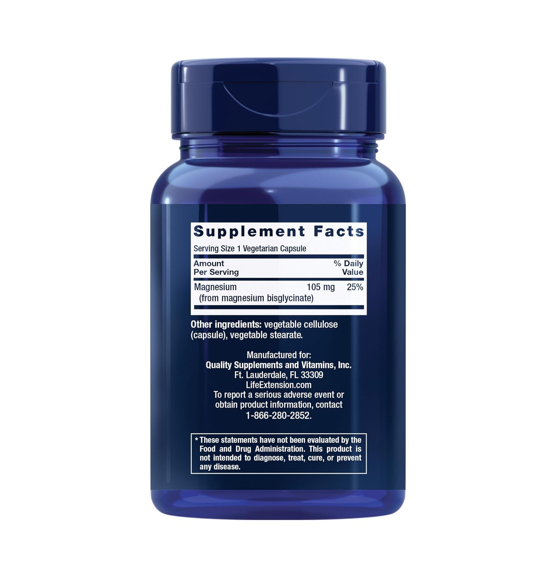 Life Extension Magnesium Glycinate 90 Veg Caps  - Mann Nutrition