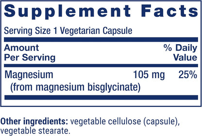 Life Extension Magnesium Glycinate 90 Veg Caps  - Mann Nutrition
