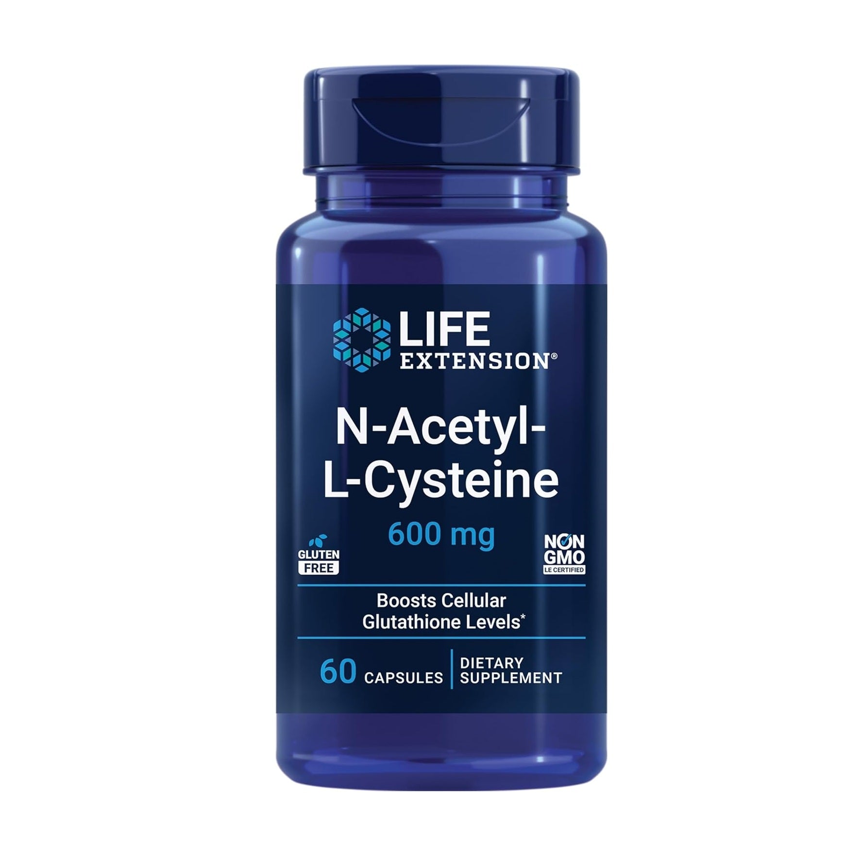 Life Extension N - Acetyl - L - Cysteine, 600 mg, 60 capsules  - Mann Nutrition