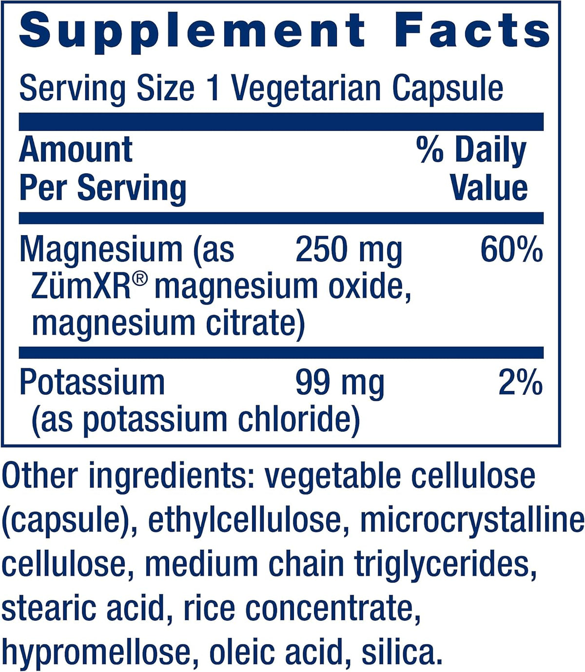 Extend Cap Life Extension Potassium with Extend-Release Magnesium -60 Veg Caps ...