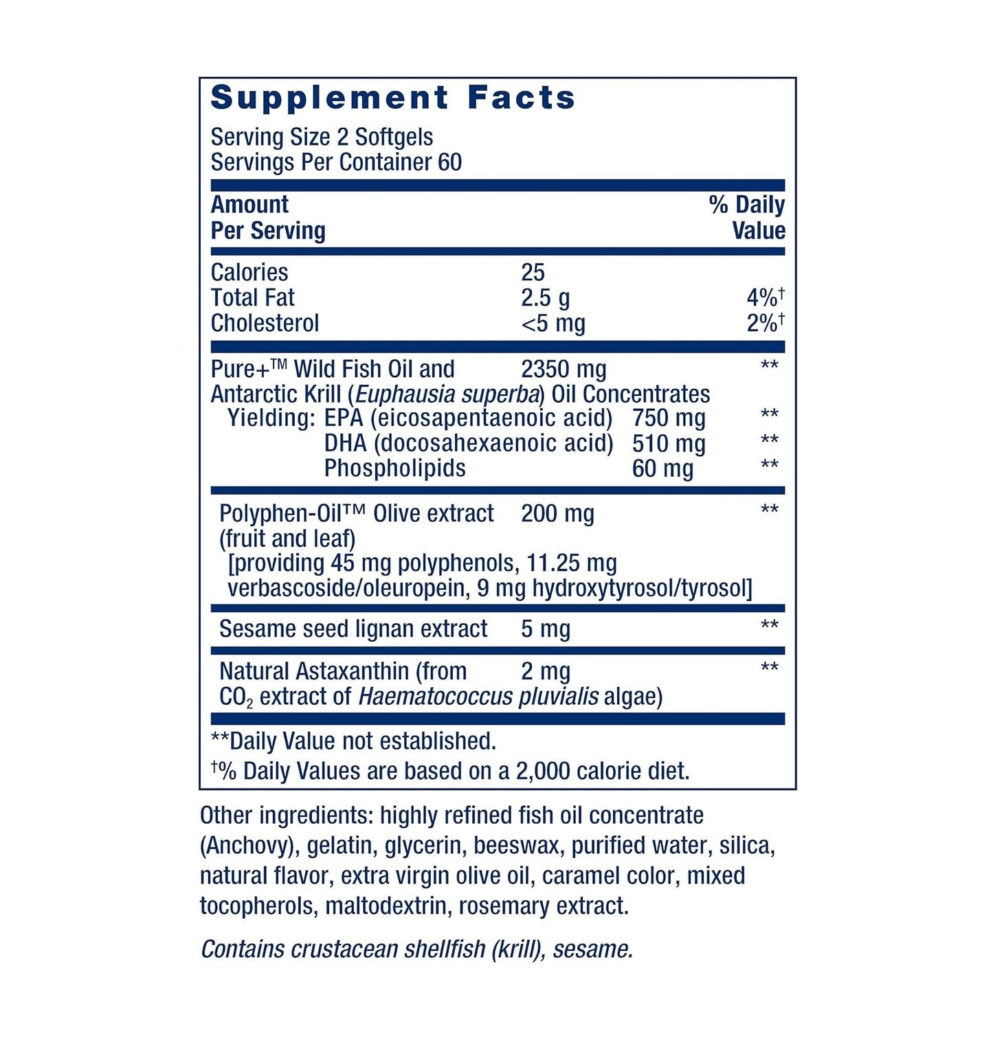 Life Extension Super Omega - 3 Plus EPA/DHA Fish Oil, Sesame Lignans, Olive Extract, Krill & Astaxanthin 120 Softgels  - Mann Nutrition
