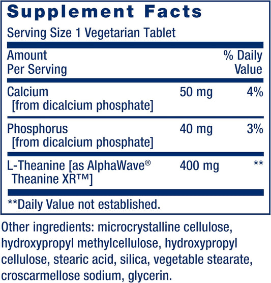 Life Extension Theanine XR™ Stress Relief  - Mann Nutrition